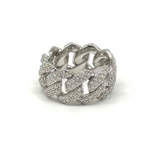 925 Silver, 2.6CTW Moissanite Miami Cuban Ring